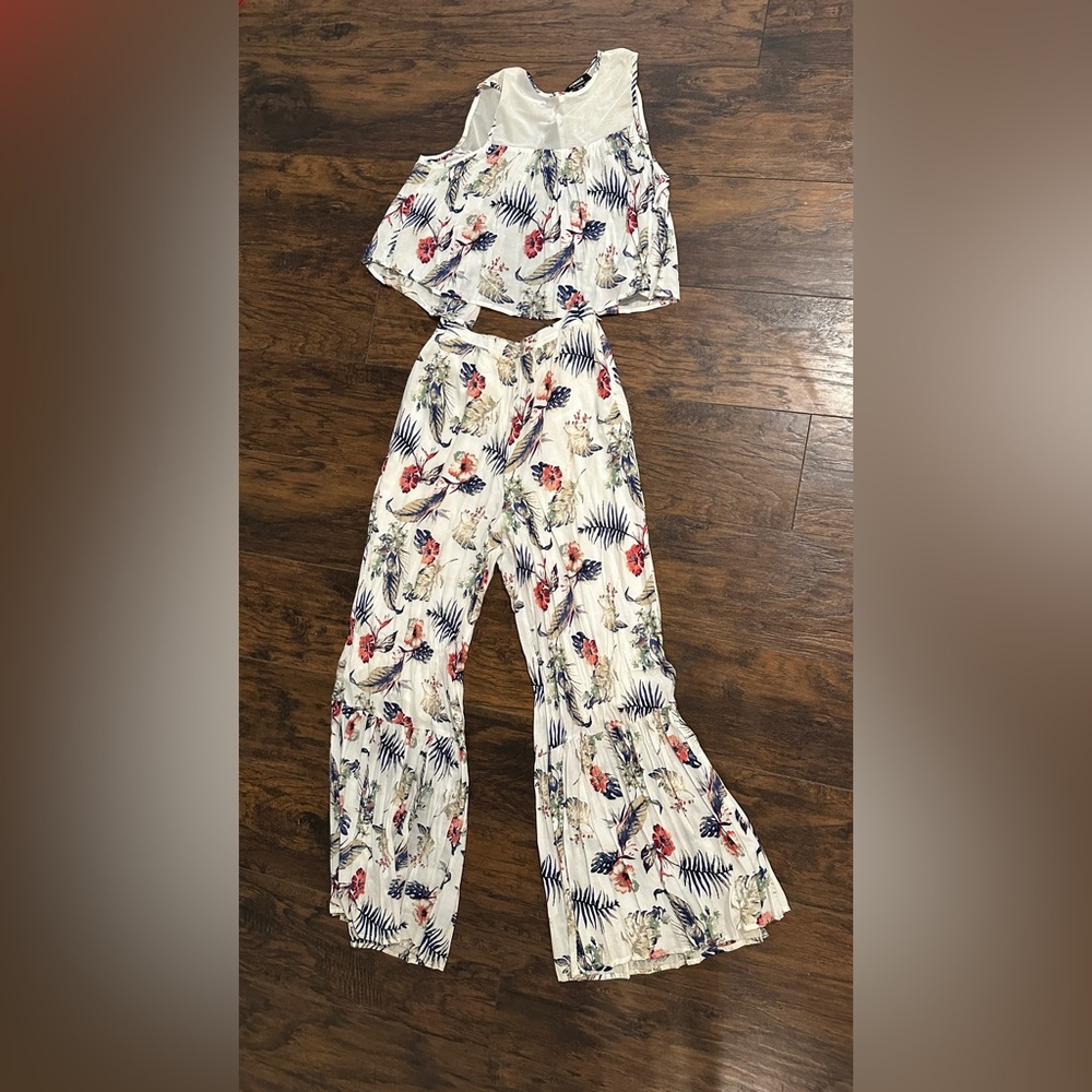Floral Print Jumpsuit Coord two piece set